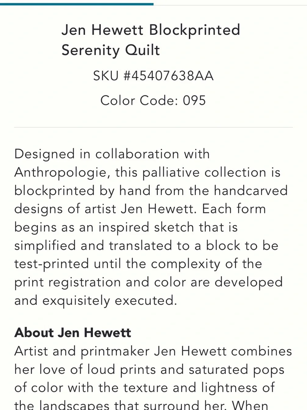 Queen Serenity Floral Comforter Set by Jen Hewitt/anthropologie